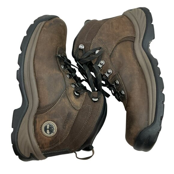Timberland Flume Waterproof Mid Leather Lace Hiking Boots Mens 8 Brown main image 10